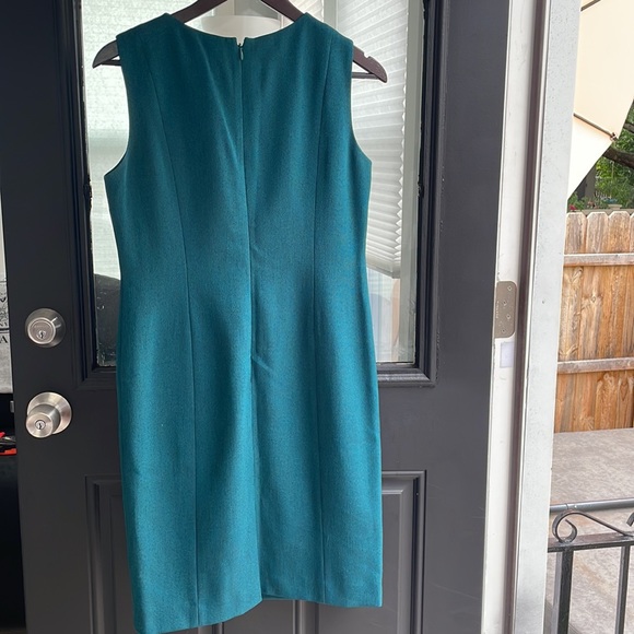 Kasper 4P green suiting sheath dress in excellent condition - Picture 4 of 4